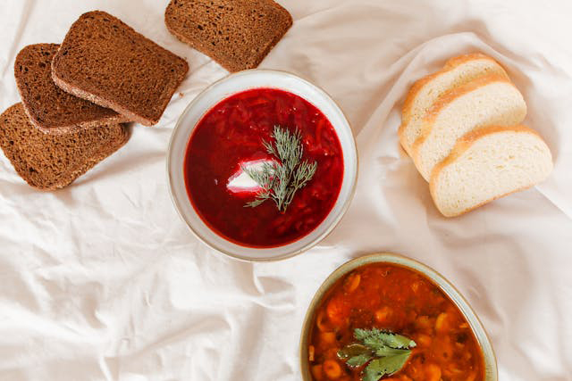 borscht and bread